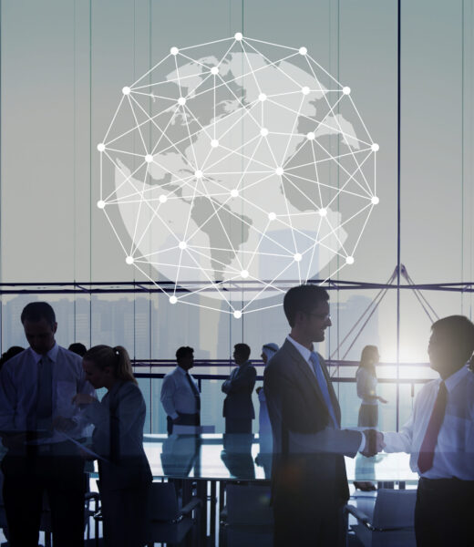 Network graphic overlay banner background